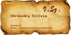 Vörösváry Szilvia névjegykártya